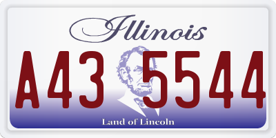 IL license plate A435544