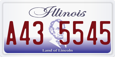 IL license plate A435545