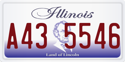 IL license plate A435546