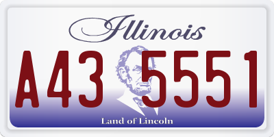 IL license plate A435551