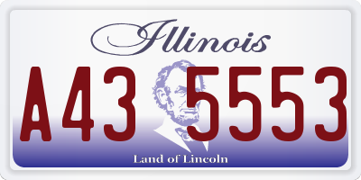 IL license plate A435553