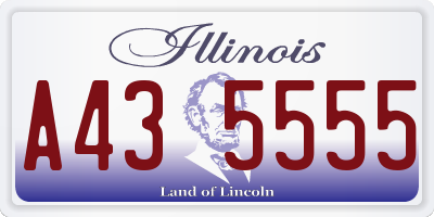 IL license plate A435555