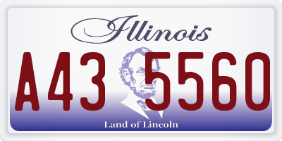 IL license plate A435560