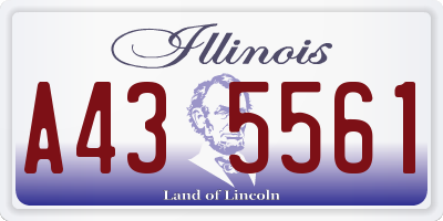 IL license plate A435561