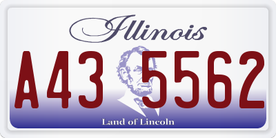 IL license plate A435562