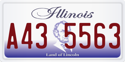 IL license plate A435563