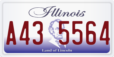 IL license plate A435564