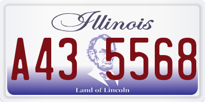 IL license plate A435568