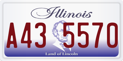 IL license plate A435570