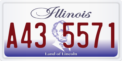 IL license plate A435571