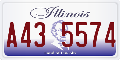 IL license plate A435574