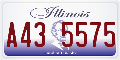 IL license plate A435575