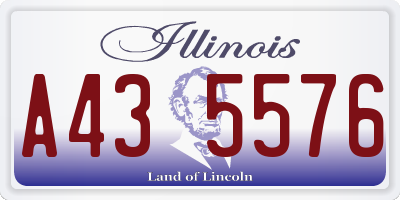 IL license plate A435576