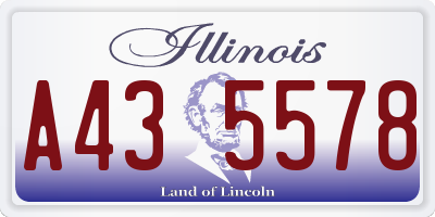 IL license plate A435578