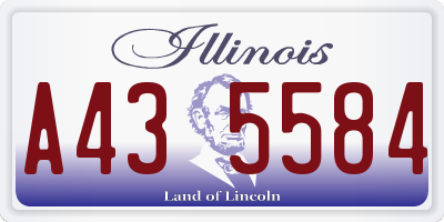 IL license plate A435584