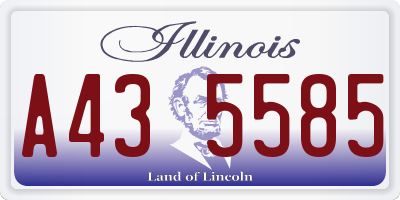 IL license plate A435585