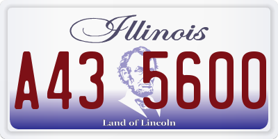 IL license plate A435600