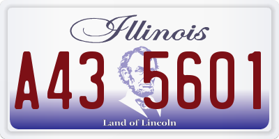 IL license plate A435601