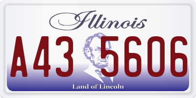 IL license plate A435606