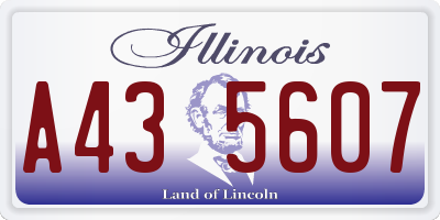 IL license plate A435607