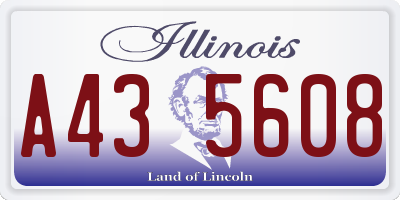 IL license plate A435608