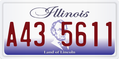 IL license plate A435611