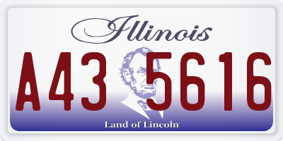 IL license plate A435616