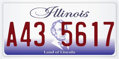 IL license plate A435617