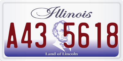 IL license plate A435618