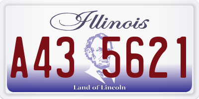 IL license plate A435621