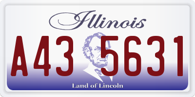 IL license plate A435631