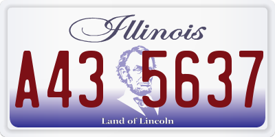 IL license plate A435637