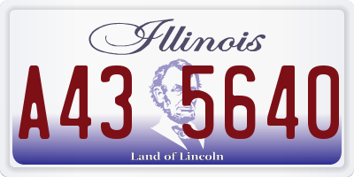 IL license plate A435640