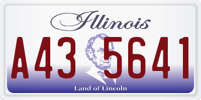 IL license plate A435641