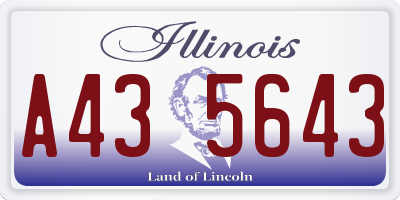 IL license plate A435643