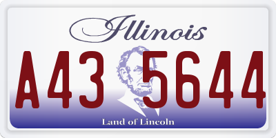 IL license plate A435644