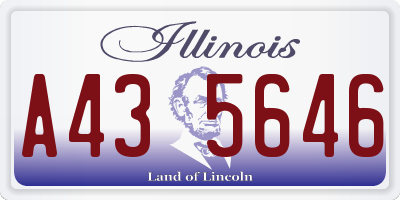 IL license plate A435646