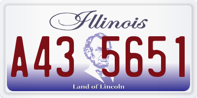 IL license plate A435651