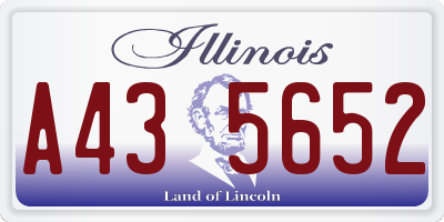 IL license plate A435652
