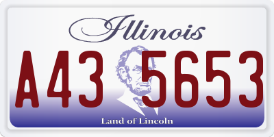 IL license plate A435653