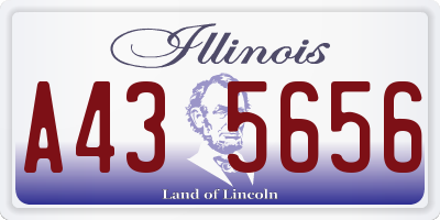 IL license plate A435656