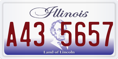 IL license plate A435657