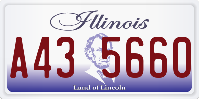 IL license plate A435660