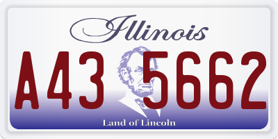 IL license plate A435662