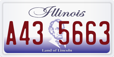 IL license plate A435663
