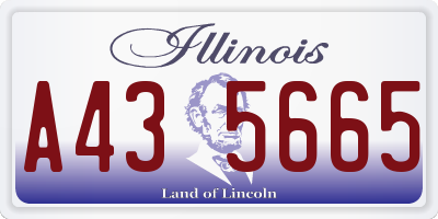 IL license plate A435665