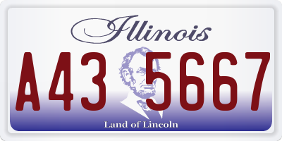 IL license plate A435667
