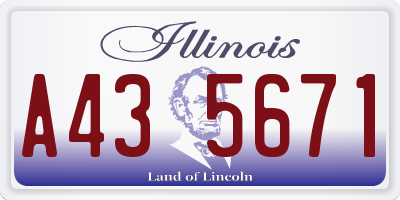 IL license plate A435671