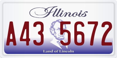 IL license plate A435672