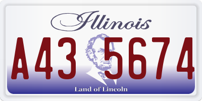 IL license plate A435674